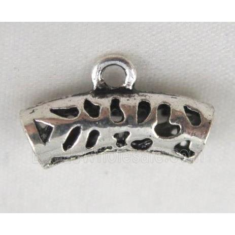 Tibetan silver hanger bead, Non-Nickel