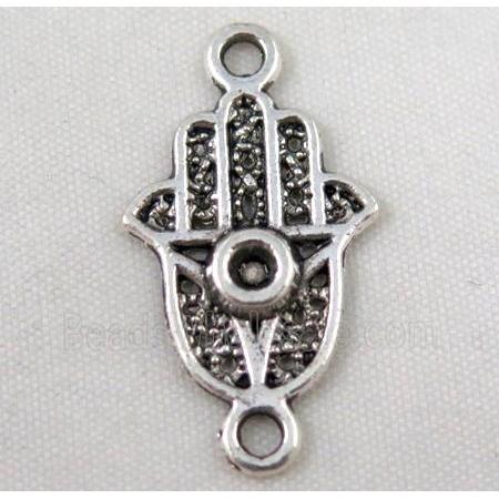 Tibetan silver hamsahand connector, Non-nickel