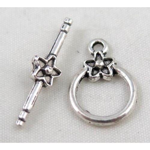 Tibetan Silver Toggle Clasp Non-Nickel