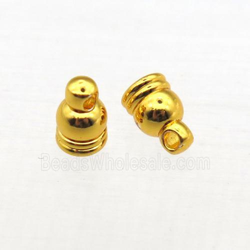 copper tassel cap bail, gold plated
