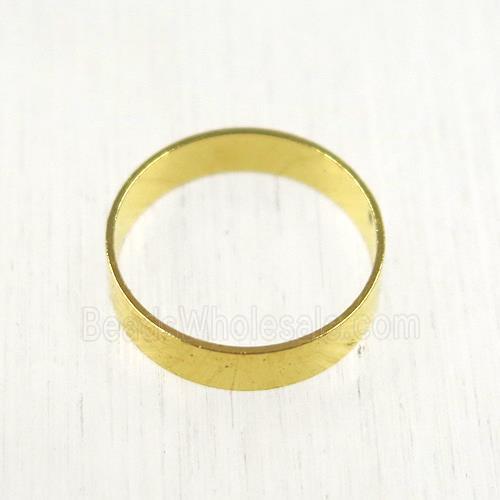 brass ring bead, gold plated