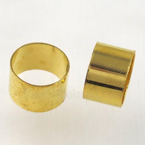 brass ring bead, gold plated