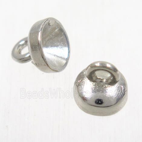 alloy cloche pendants for tassel, platinum plated