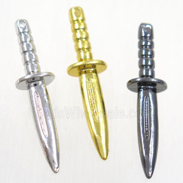colorfast copper knife pendant, mix plated
