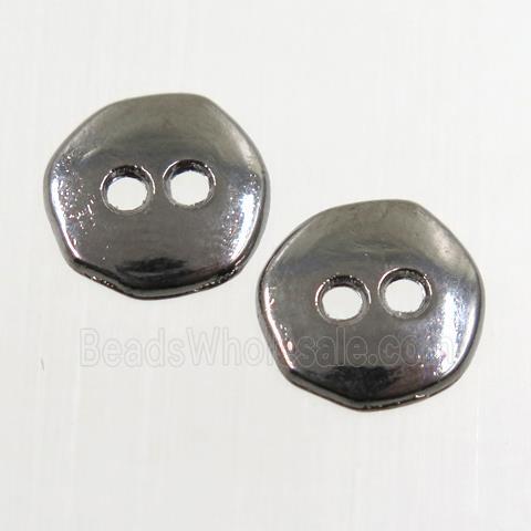 colorfast copper rulla spacer beads, circle, black plated