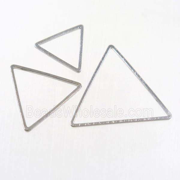 copper links, triangle, platinum plated