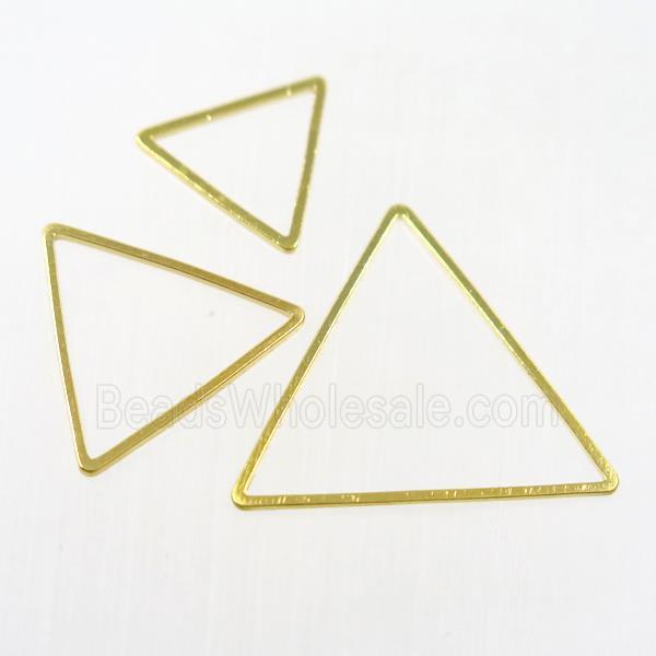 copper links, triangle, gold plated
