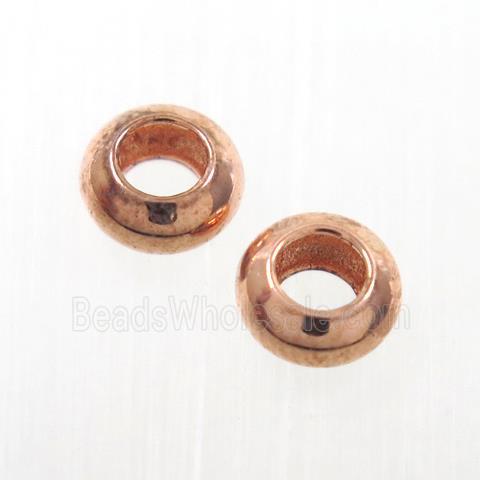 rondelle copper beads, rose gold