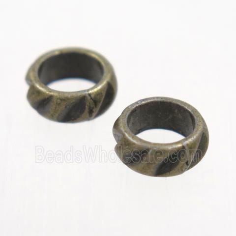 alloy spacer beads, rondelle, antique bronze