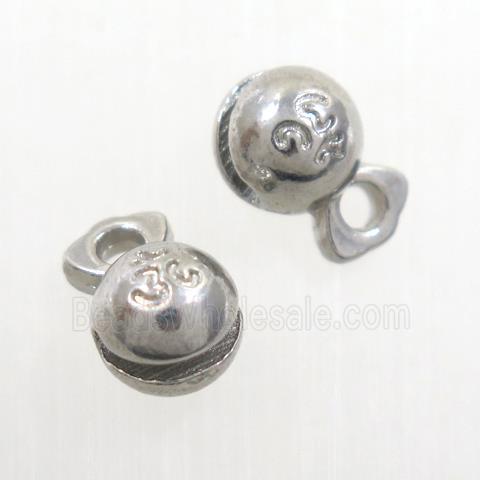 alloy bell pendant, antique silver
