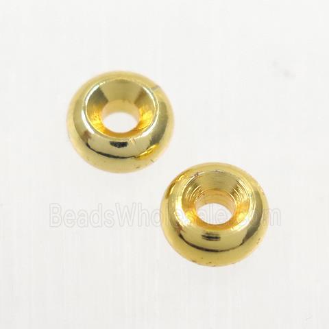 copper rondelle beads, spacer, gold plated