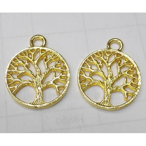 Alloy pendant, lift tree, gold plated