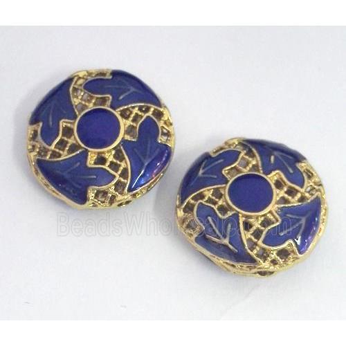 enameling copper spacer bead, flat round