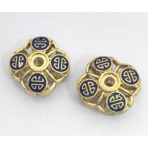 enameling copper spacer bead, flat square