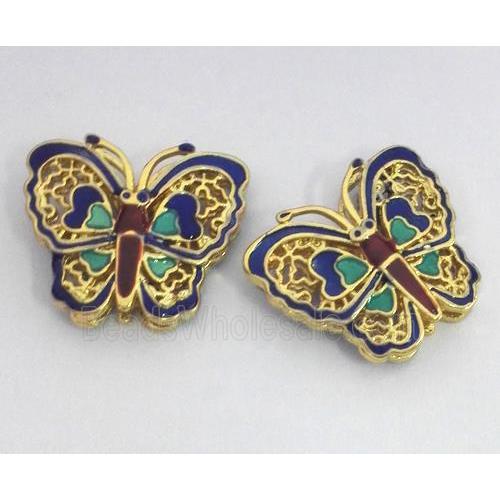 enameling copper butterfly bead, colorfast