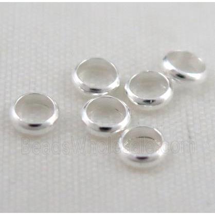copper spacer bead, ring, silver plated