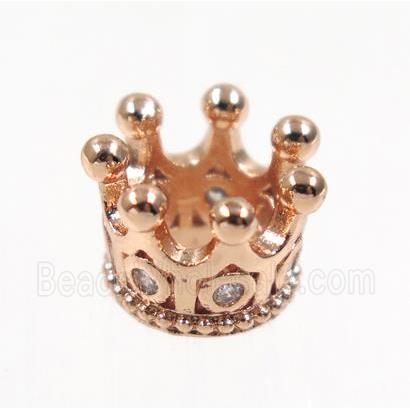 copper bead paved zircon, crown
