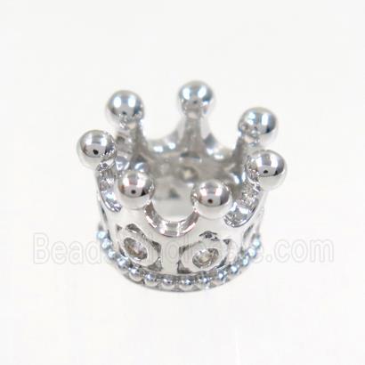 copper bead paved zircon, crown