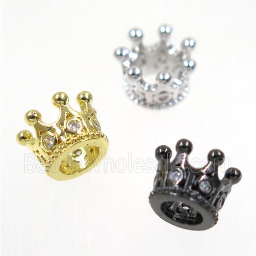 copper bead paved zircon, crown, mix color