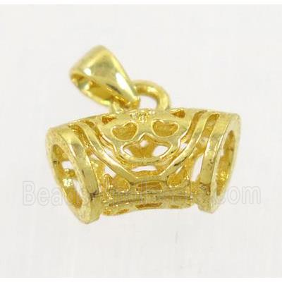 copper hanger bail, gold plated