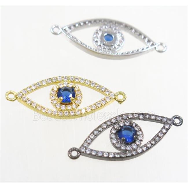 copper eye connector paved zircon, mix color