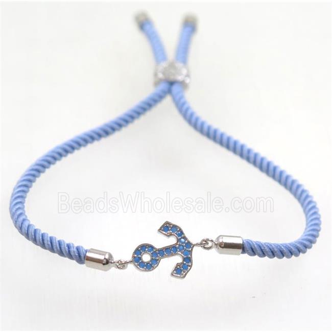 handmade bracelet with nylon wire, zircon bead