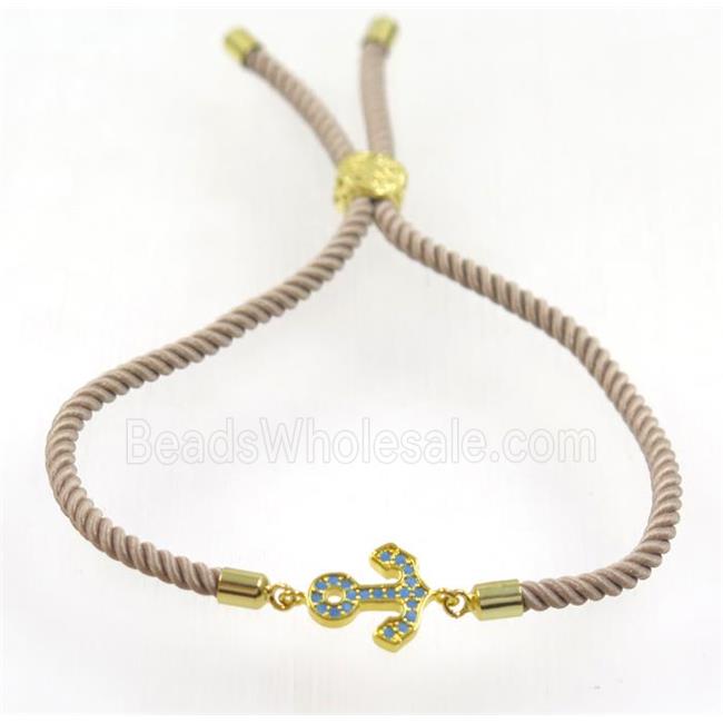 handmade bracelet with nylon wire, zircon bead