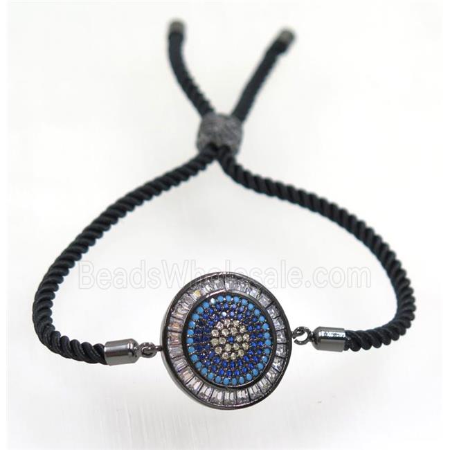 handmade bracelet with nylon wire, zircon bead