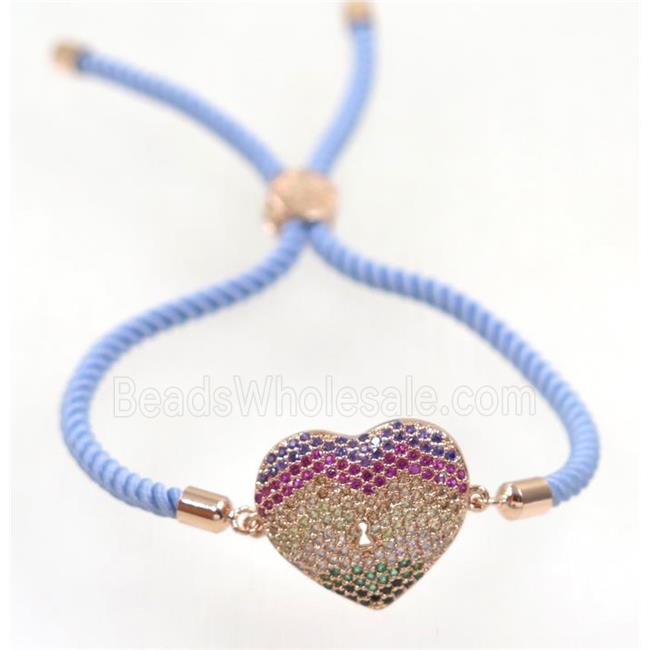 handmade bracelet with nylon wire, zircon bead
