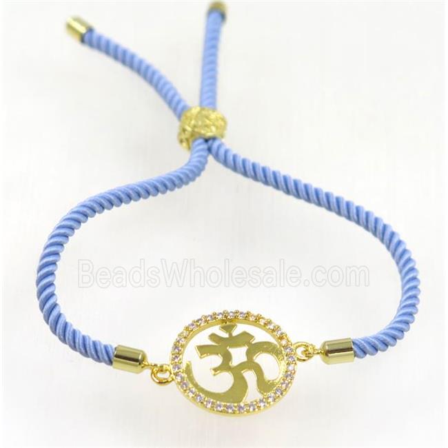 handmade bracelet with nylon wire, zircon bead