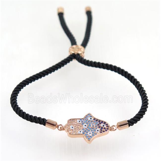 handmade bracelet with nylon wire, zircon bead