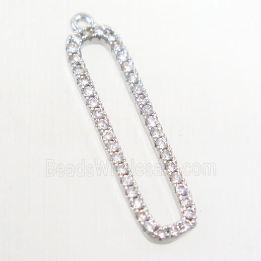 copper connector paved zircon, platinum