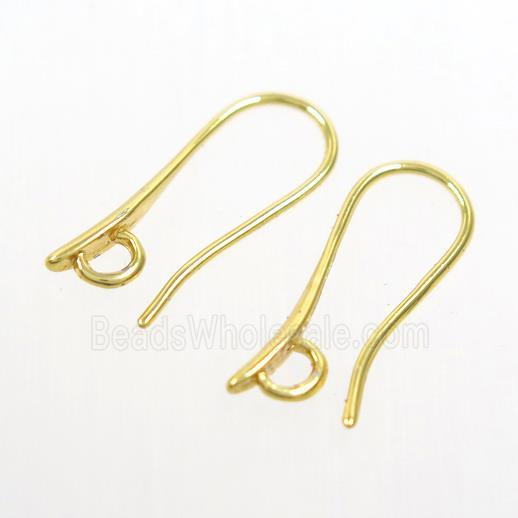 copper earring hook, color keeping, gold plated