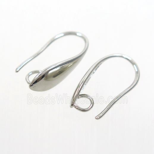 copper earring hook, color keeping, platinum plated