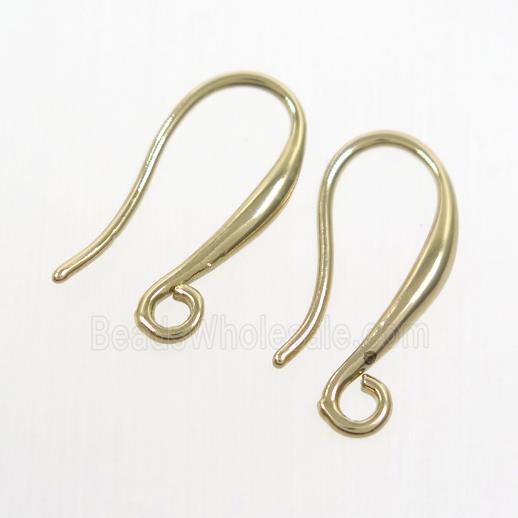 copper earring hook, color keeping, gold plated