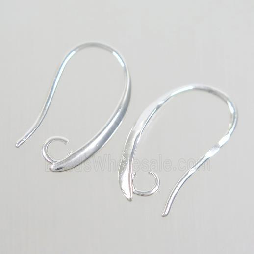 copper earring hook, color keeping, silver plated