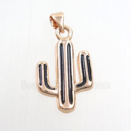 copper cactus pendants, rose gold