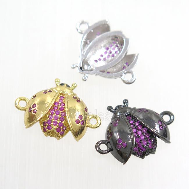copper beetle connector paved zircon, mix color