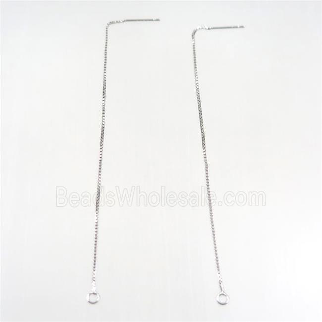 copper earring wire, platinum plated