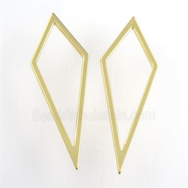 copper rhombus jumpring, gold plated
