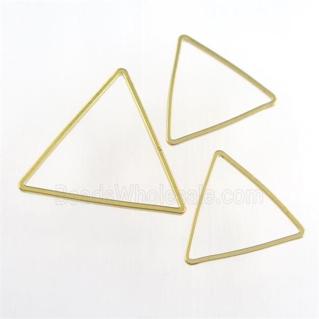copper triangle jumpring, gold plated