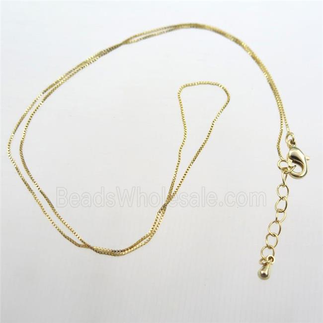 copper necklace chain, gold plated