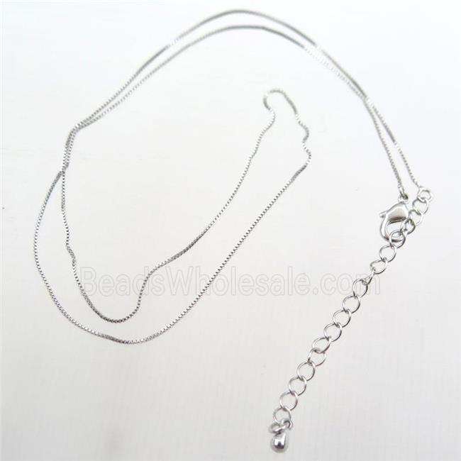 copper necklace chain, platinum plated
