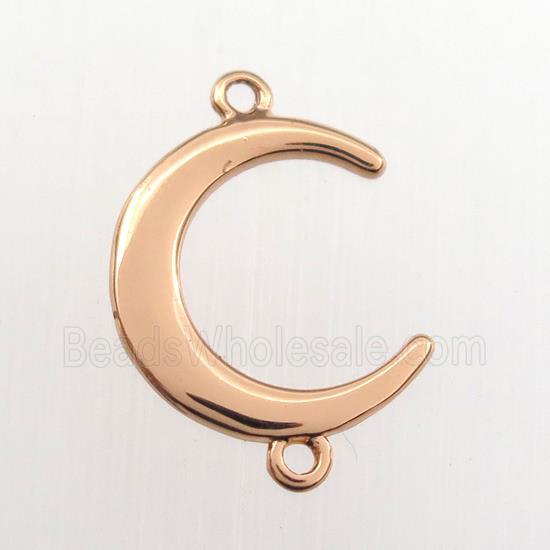 copper moon connector, rose gold
