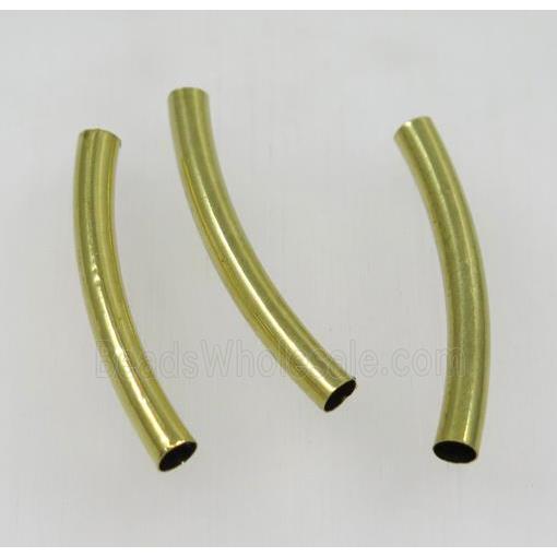 Raw brass tube bead