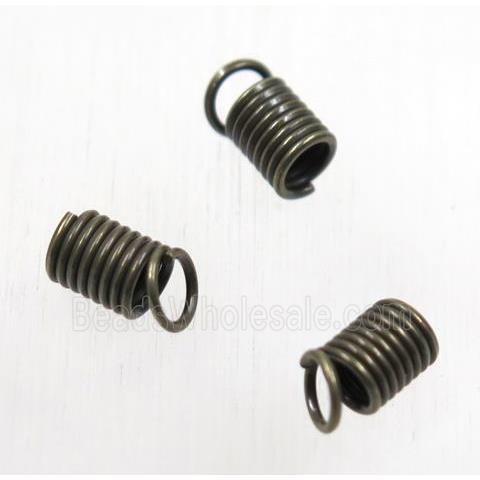Raw Brass spring clasp, end cord