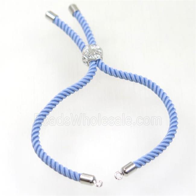 blue nylon cord bracelet chain