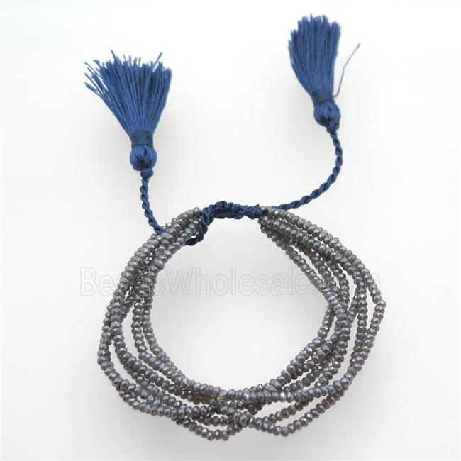 Handcraft bracelets with Chinese Crystal Glass beads, resized