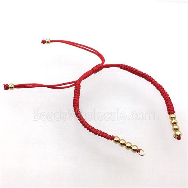 red nylon wire bracelet chain, resizable