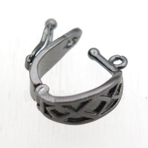 copper hanger bail, black plated